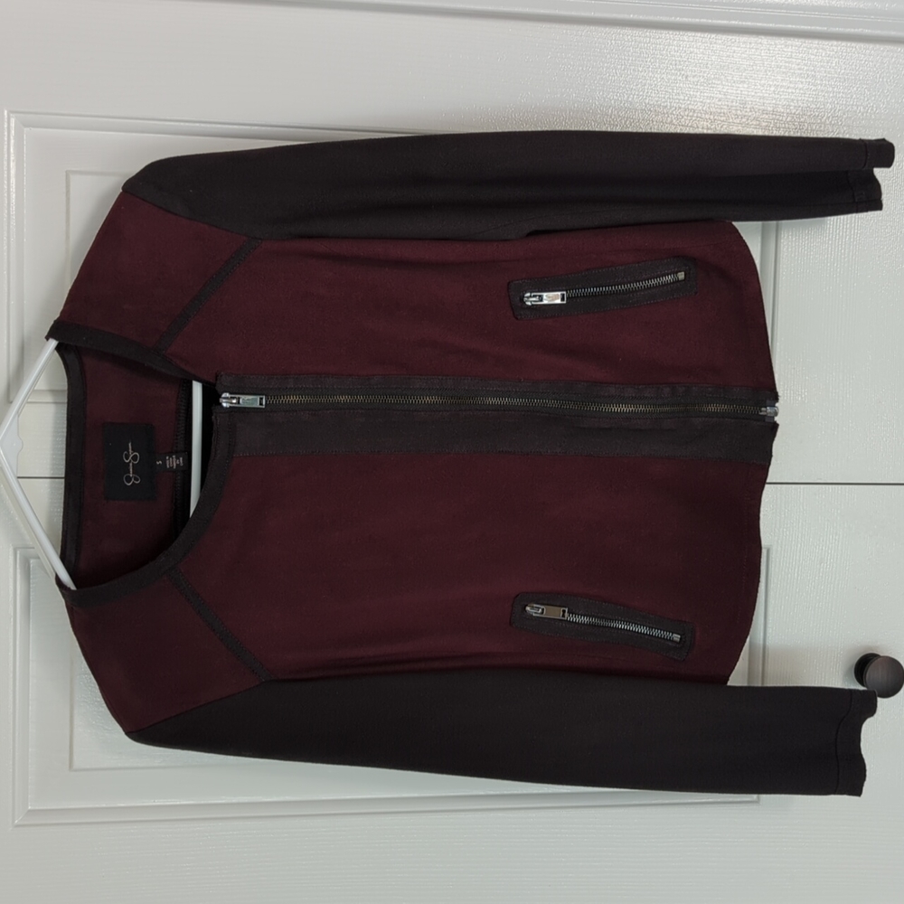 Jessica Simpson Y2K Faux Suede Moto Jacket